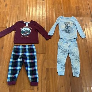 Two Pajama Sets - Long Sleeve Top & Pants